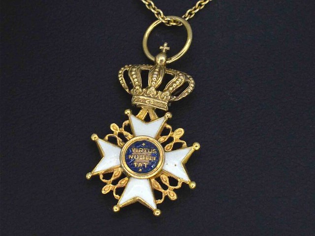Gouden hanger (nederlands medaille orde van de nederlandse leeuw), excl. ketting - afbeelding 1 van  6