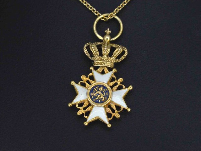 Gouden hanger (nederlands medaille orde van de nederlandse leeuw), excl. ketting - afbeelding 3 van  6