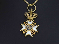 Gouden hanger (nederlands medaille orde van de nederlandse leeuw), excl. ketting - afbeelding 3 van  6