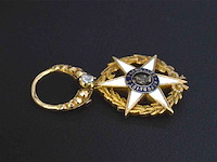 Gouden hanger (the order of agricultural merit 1883) met diamant - afbeelding 6 van  6