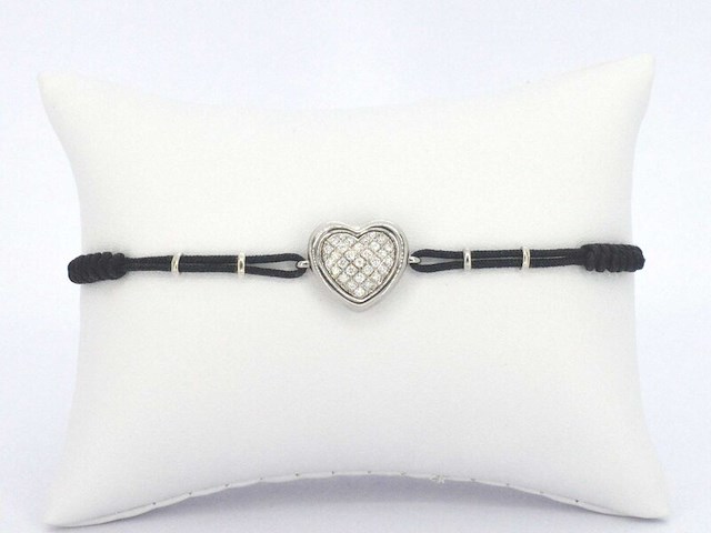 Gouden hart armband met diamanten - afbeelding 1 van  9