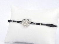 Gouden hart armband met diamanten - afbeelding 3 van  9