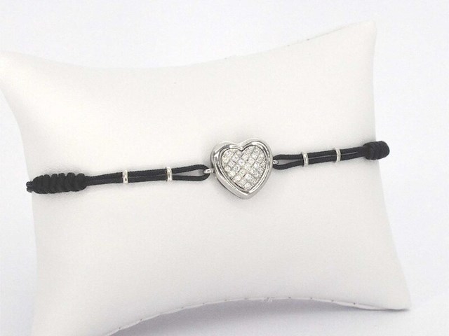 Gouden hart armband met diamanten - afbeelding 4 van  9