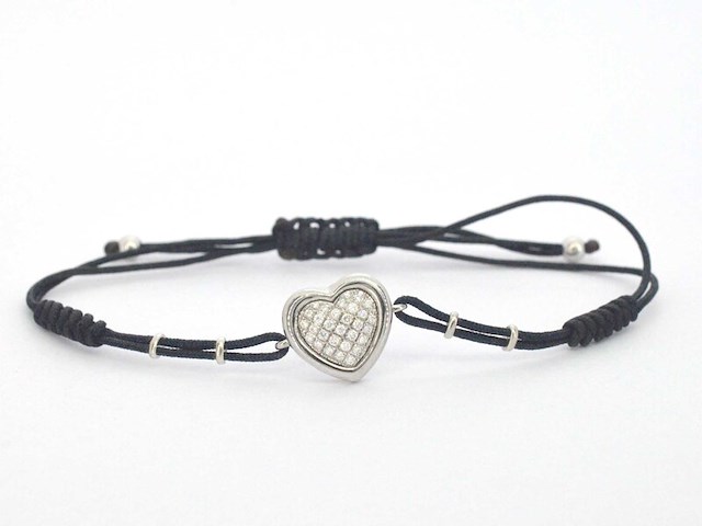 Gouden hart armband met diamanten - afbeelding 6 van  9