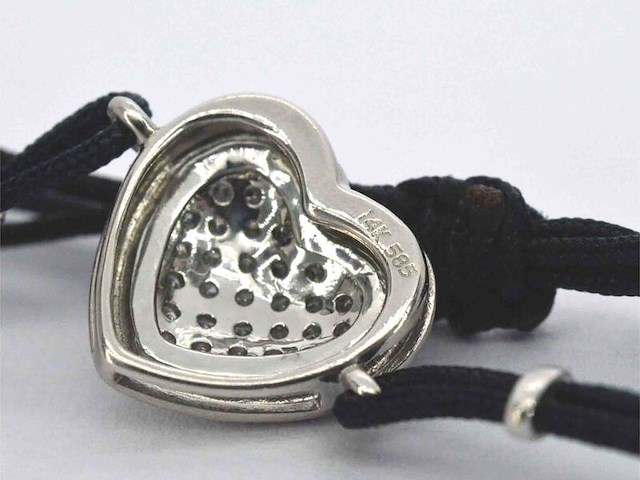 Gouden hart armband met diamanten - afbeelding 7 van  7