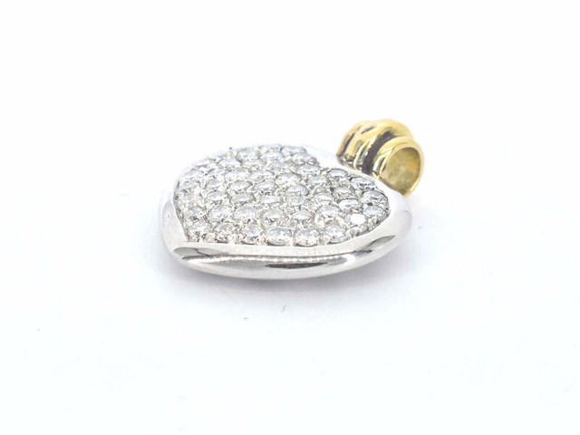 Gouden hart hanger (bedeltje) met diamant, excl. ketting - afbeelding 7 van  8