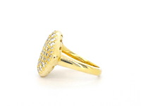 Gouden hart ring met diamant - afbeelding 7 van  10