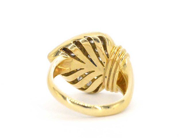 Gouden hart ring met diamant - afbeelding 9 van  10