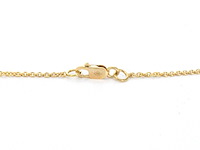 Gouden hartvormige hanger en collier vol met diamanten - afbeelding 10 van  12