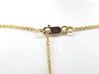 Gouden hartvormige hanger en collier vol met diamanten - afbeelding 11 van  12