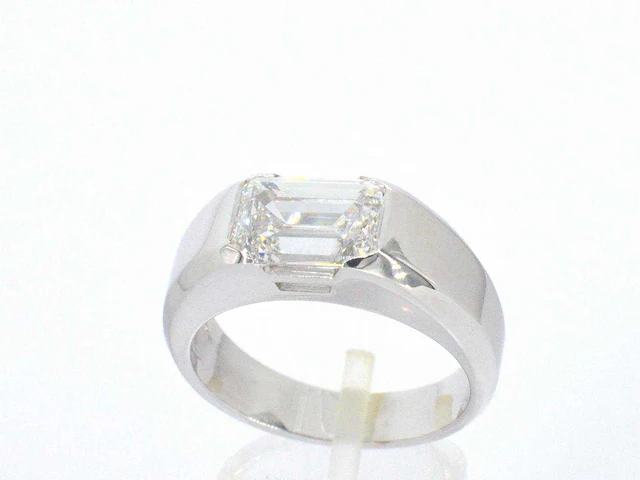 Gouden herenring diamant 1.50 ct - afbeelding 5 van  9
