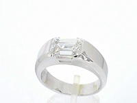 Gouden herenring diamant 1.50 ct - afbeelding 5 van  9