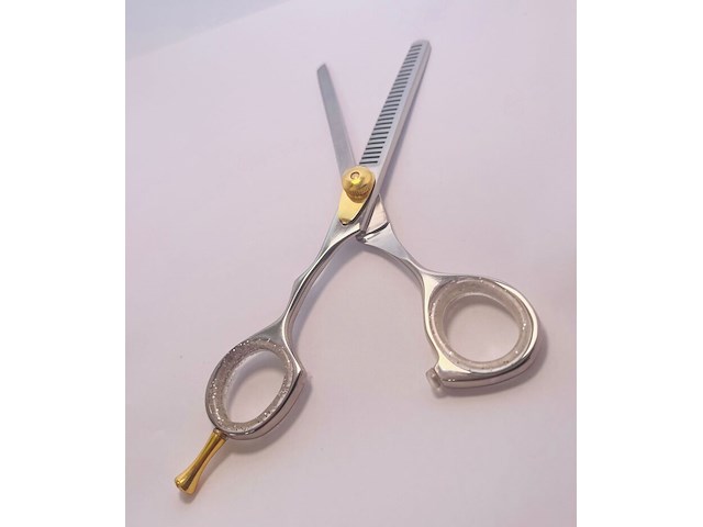 Gouden kappersschaar 14kt goldplated - afbeelding 2 van  7