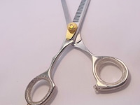 Gouden kappersschaar 14kt goldplated - afbeelding 2 van  7