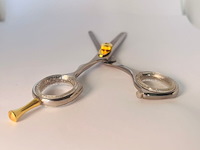 Gouden kappersschaar 14kt goldplated - afbeelding 4 van  7