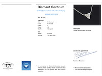 Gouden ketting met diamanten in triangel vorm - afbeelding 3 van  7