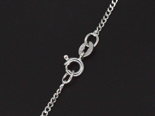 Gouden ketting met diamanten in triangel vorm - afbeelding 5 van  7
