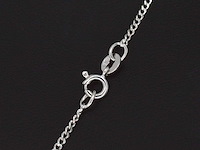 Gouden ketting met diamanten in triangel vorm - afbeelding 5 van  7