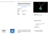 Gouden klaver vier hanger met groene malachiet - afbeelding 3 van  6