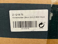 Gouden kroonkurken 29mm (6500x) - afbeelding 6 van  7