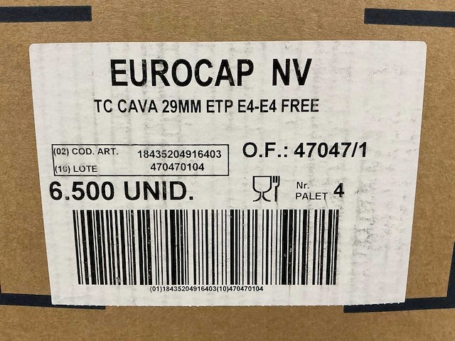 Gouden kroonkurken 29mm (6500x) - afbeelding 4 van  5