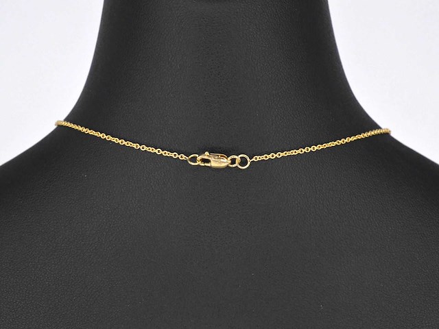 Gouden love collier met diamanten - afbeelding 6 van  8