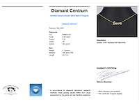 Gouden love collier met diamanten - afbeelding 3 van  8