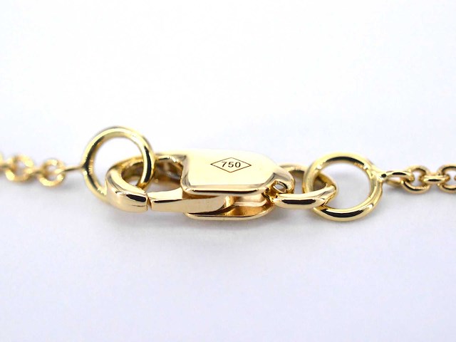 Gouden love collier met diamanten - afbeelding 7 van  8