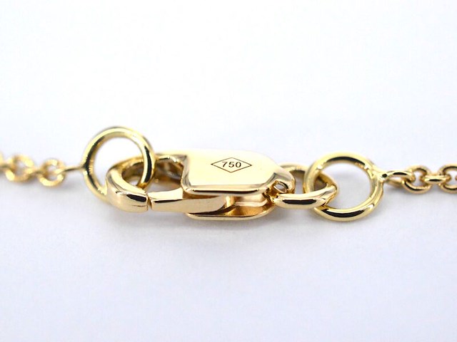 Gouden 'love' collier met diamanten - afbeelding 6 van  7