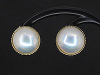 Gouden oorbellen blister parels