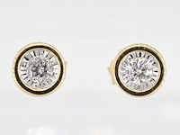 Gouden oorbellen briljant diamant