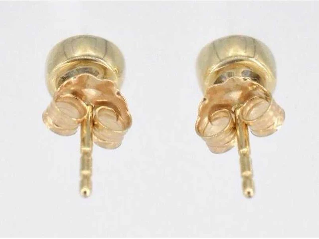 Gouden oorbellen briljant diamant - afbeelding 3 van  6