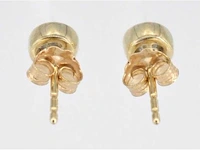 Gouden oorbellen briljant diamant - afbeelding 3 van  6