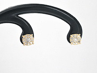 Gouden oorbellen briljant geslepen diamanten - afbeelding 1 van  9