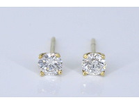 Gouden oorbellen diamant 1.00 ct - afbeelding 3 van  4