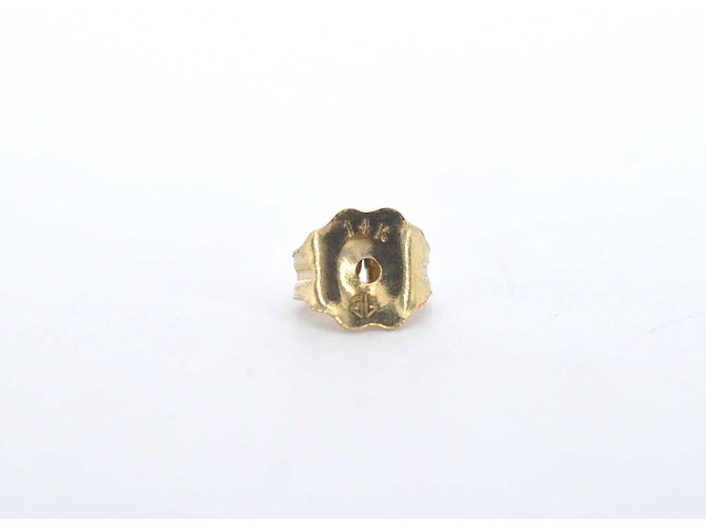 Gouden oorbellen diamant saffier - afbeelding 6 van  8