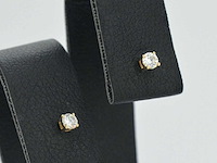 Gouden oorbellen diamant - afbeelding 6 van  10