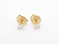 Gouden oorbellen diamant - afbeelding 8 van  10