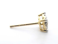 Gouden oorbellen met briljant geslepen diamanten - afbeelding 6 van  7