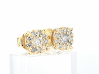 Gouden oorbellen met briljant geslepen diamanten - afbeelding 5 van  9