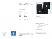 Gouden oorbellen met diamant - afbeelding 2 van  2