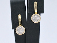 Gouden oorbellen met diamant - afbeelding 1 van  8