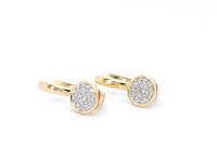 Gouden oorbellen met diamant - afbeelding 4 van  8
