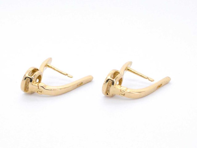 Gouden oorbellen met diamant - afbeelding 5 van  8