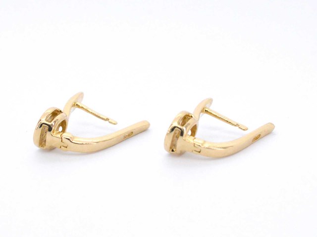 Gouden oorbellen met diamant - afbeelding 6 van  8
