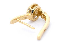Gouden oorbellen met diamant - afbeelding 8 van  8