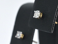 Gouden oorbellen met diamant - afbeelding 3 van  9