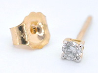 Gouden oorbellen met diamant - afbeelding 7 van  9