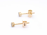 Gouden oorbellen met diamant - afbeelding 4 van  8