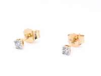 Gouden oorbellen met diamant - afbeelding 5 van  8